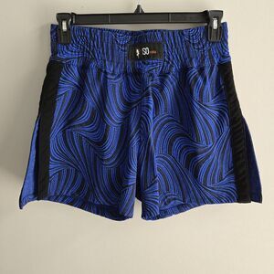 ISO Yoga Men's Shorts Size M Black Blue Print